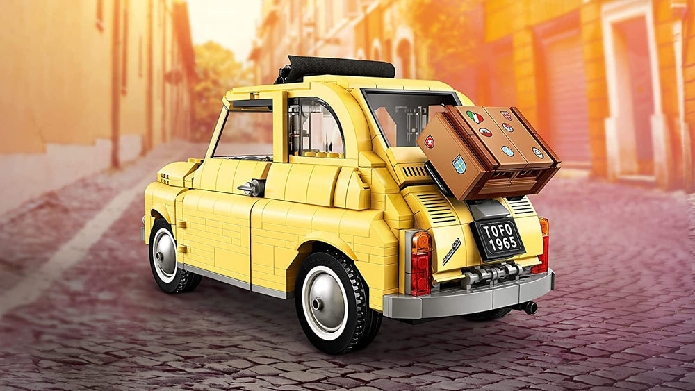 LEGO Fiat 500 10271 detailed interior enhances model realism and display value.