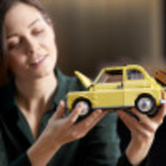 LEGO Fiat 500 10271 interior detail for immersive model building