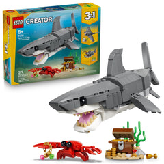 LEGO Fierce Shark with Treasure Chest posable shark for imaginative play and display