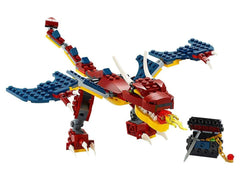 The LEGO Fire Dragon 31102 posable head and jaw enhance action scenes