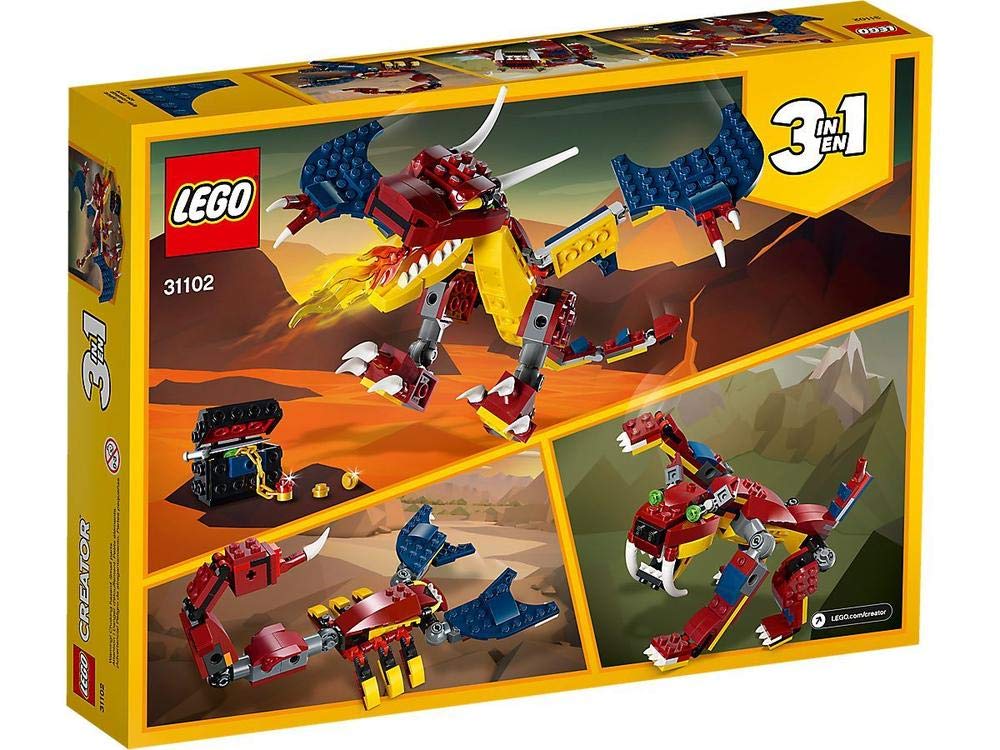 The LEGO Fire Dragon 31102 scorpion build offers a fantasy creature to explore