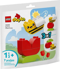 LEGO DUPLO First Flower and Bee Set assembled scene sparks imaginative storytelling.