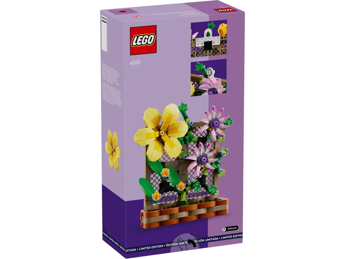 LEGO Flower Trellis Display wicker-trellis texture adds natural charm to your decor