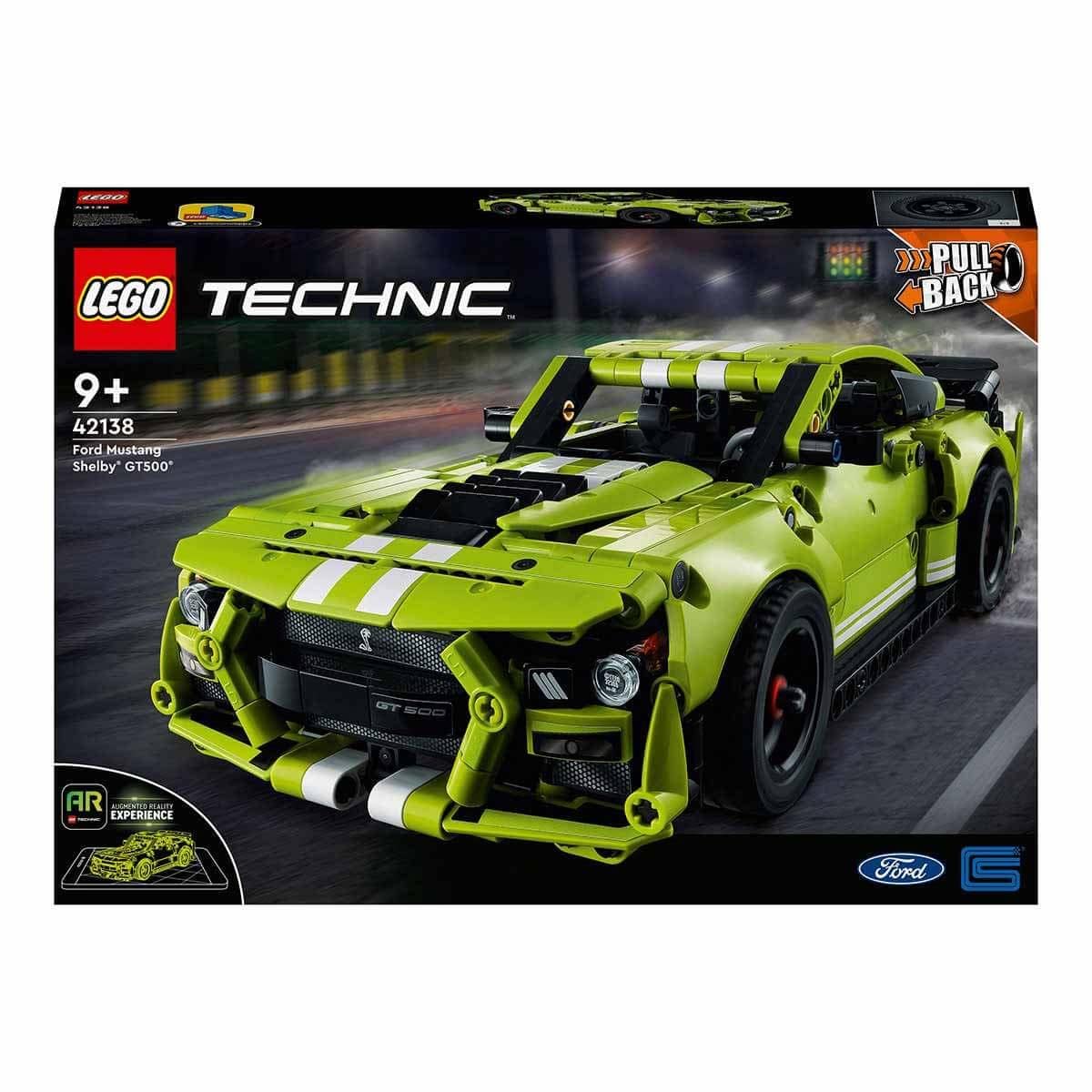LEGO Technic Ford Mustang Shelby GT500 42138 front view for authentic display