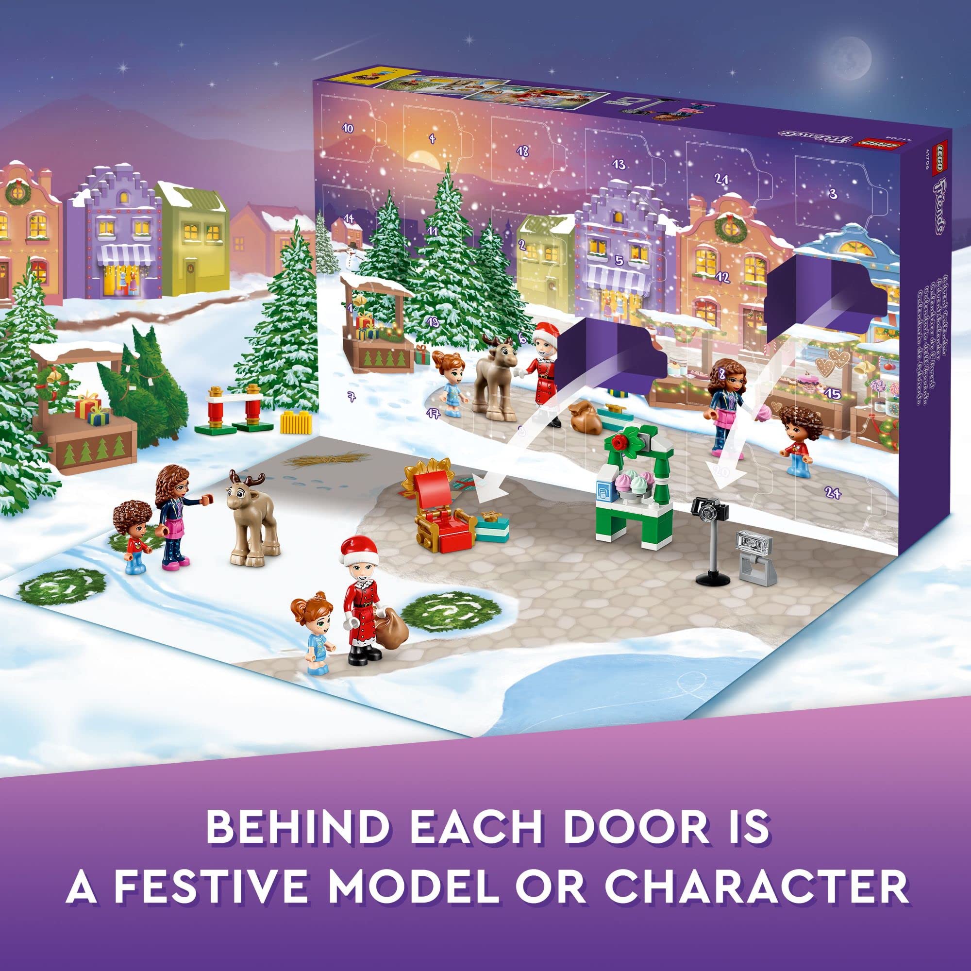 LEGO Friends Advent Calendar 41706 snowman build inspires cozy winter scenes.