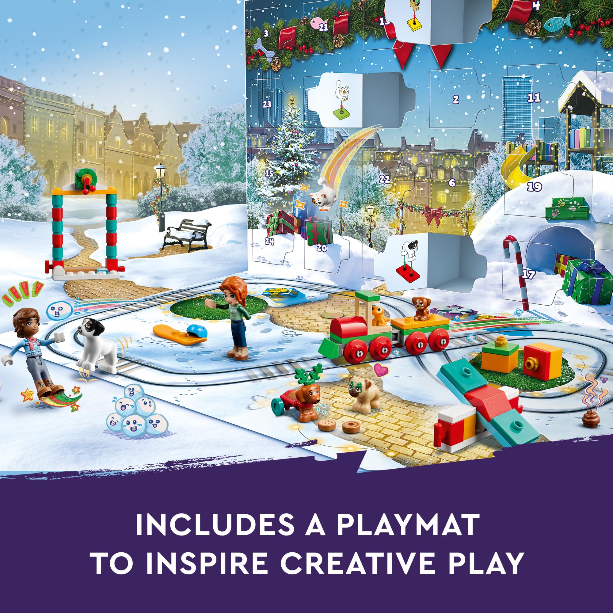LEGO Friends Advent Calendar 41758 decorative tree dots enable festive customization