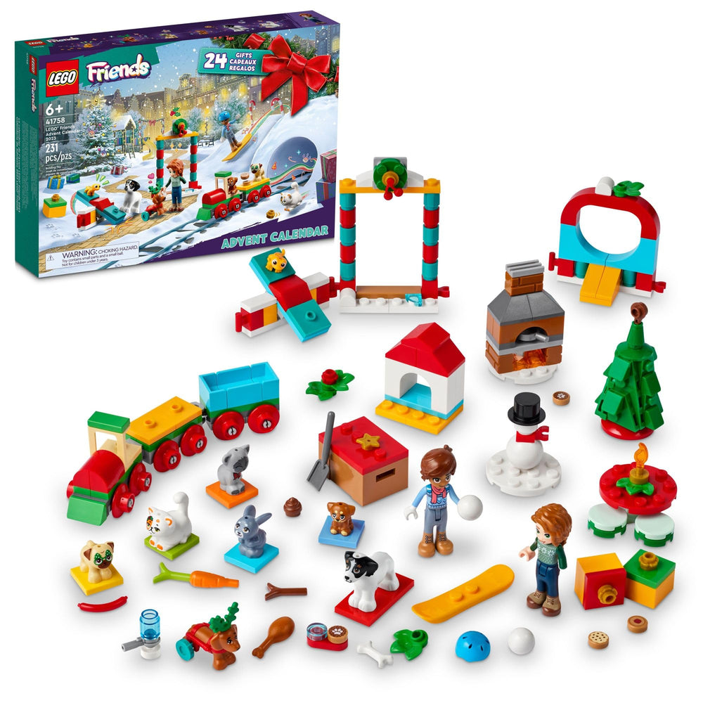 LEGO Friends Advent Calendar 41758 front view with daily surprises to spark imaginative play