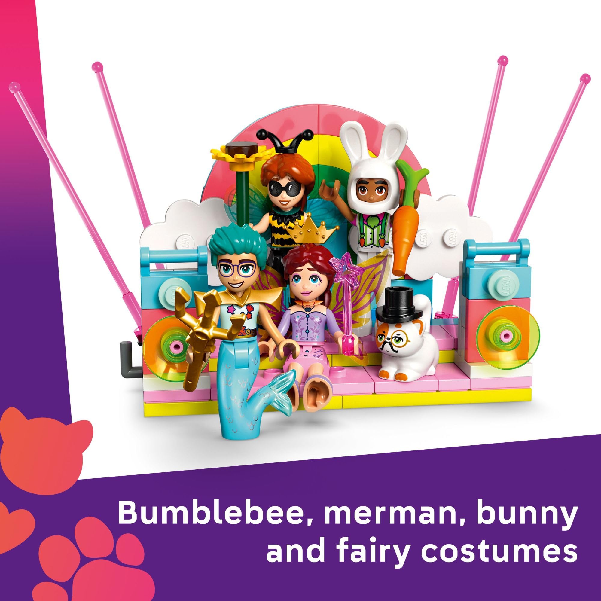 LEGO Friends Autumn bumblebee costume invites expressive dress-up play and friendship.