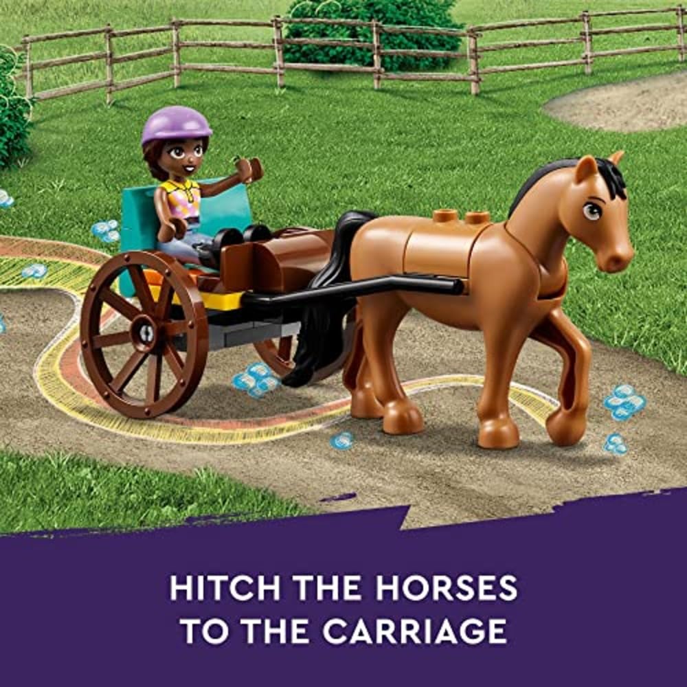 LEGO Friends Autumns Horse Stable carriage ready for pretend rides