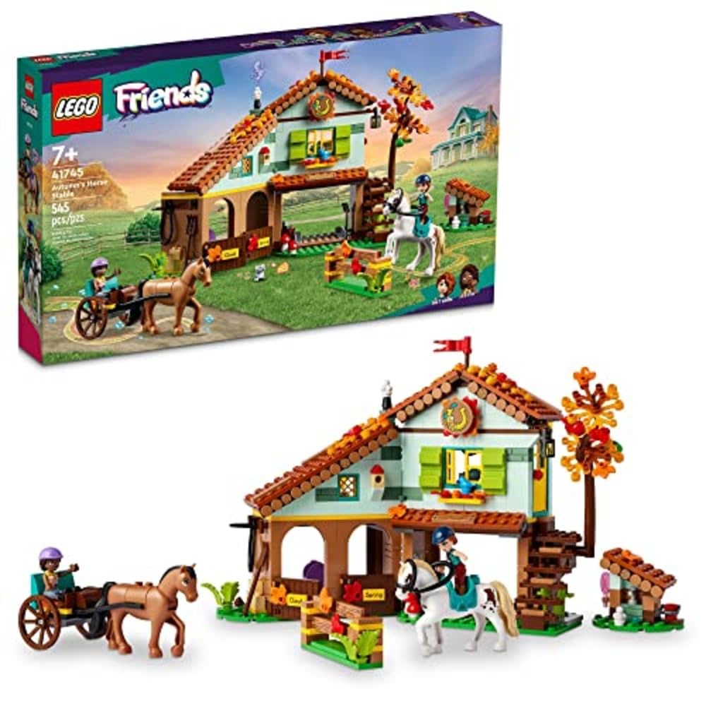 LEGO Friends Autumns Horse Stable front view for creative playtime