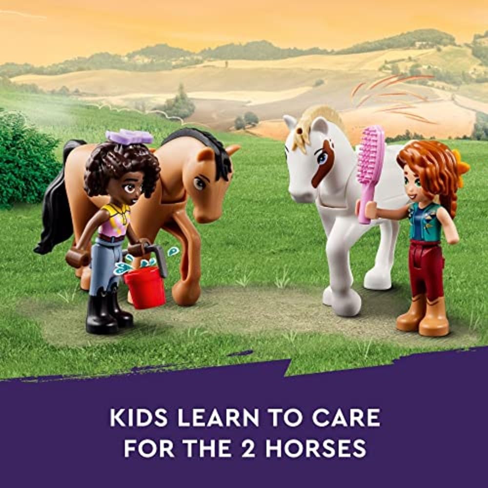 LEGO Friends Autumns Horse Stable hay beds and stable details spark cozy imagination