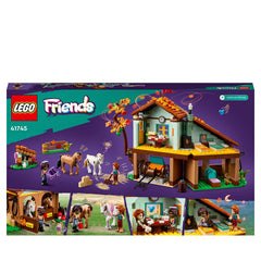 LEGO Friends Autumn's Horse Stable includes tools and buckets for caring playtime