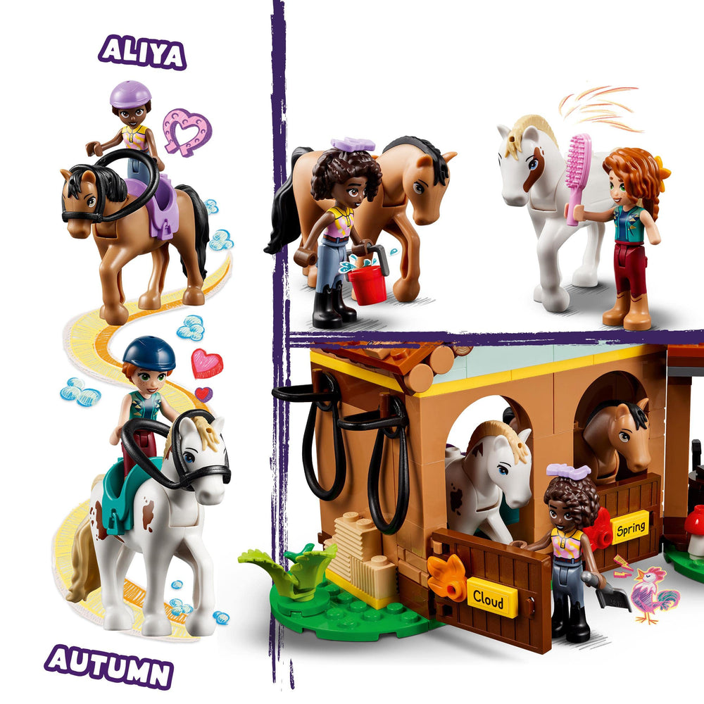 LEGO Friends Autumn's Horse Stable carriage with figures enables shared riding adventures
