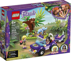 LEGO Friends Baby Elephant Jungle Rescue truck ready for imaginative jungle missions.