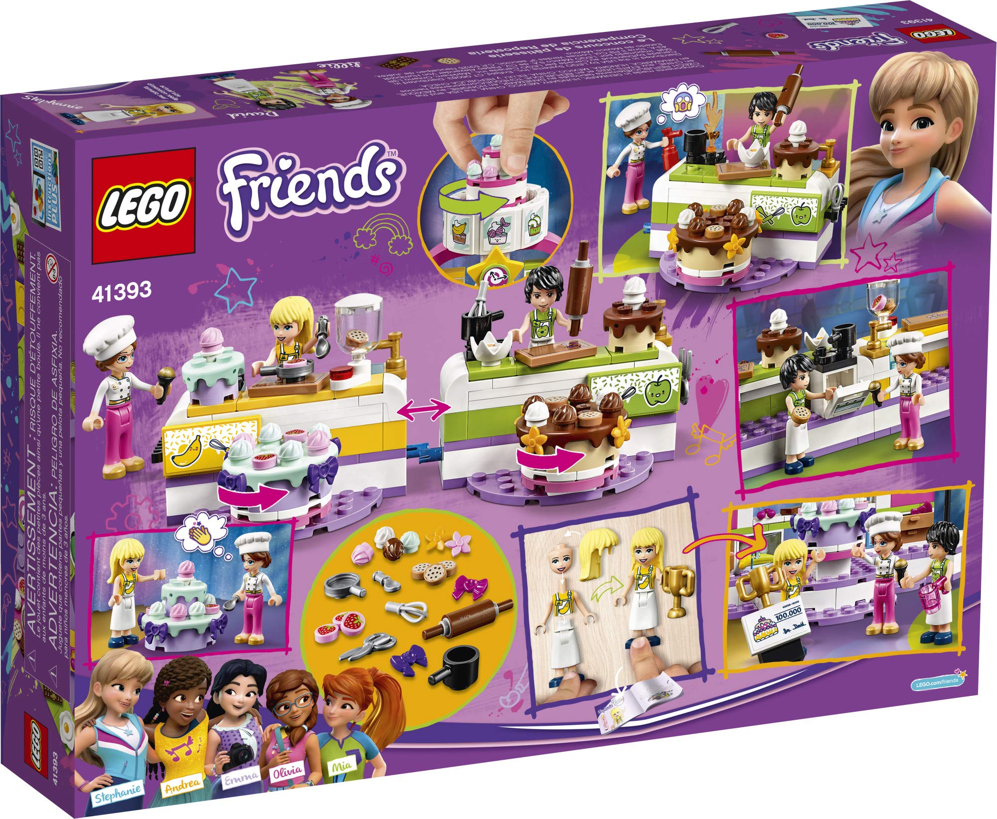 LEGO Friends Baking Competition mini-dolls ready for kitchen storytelling.