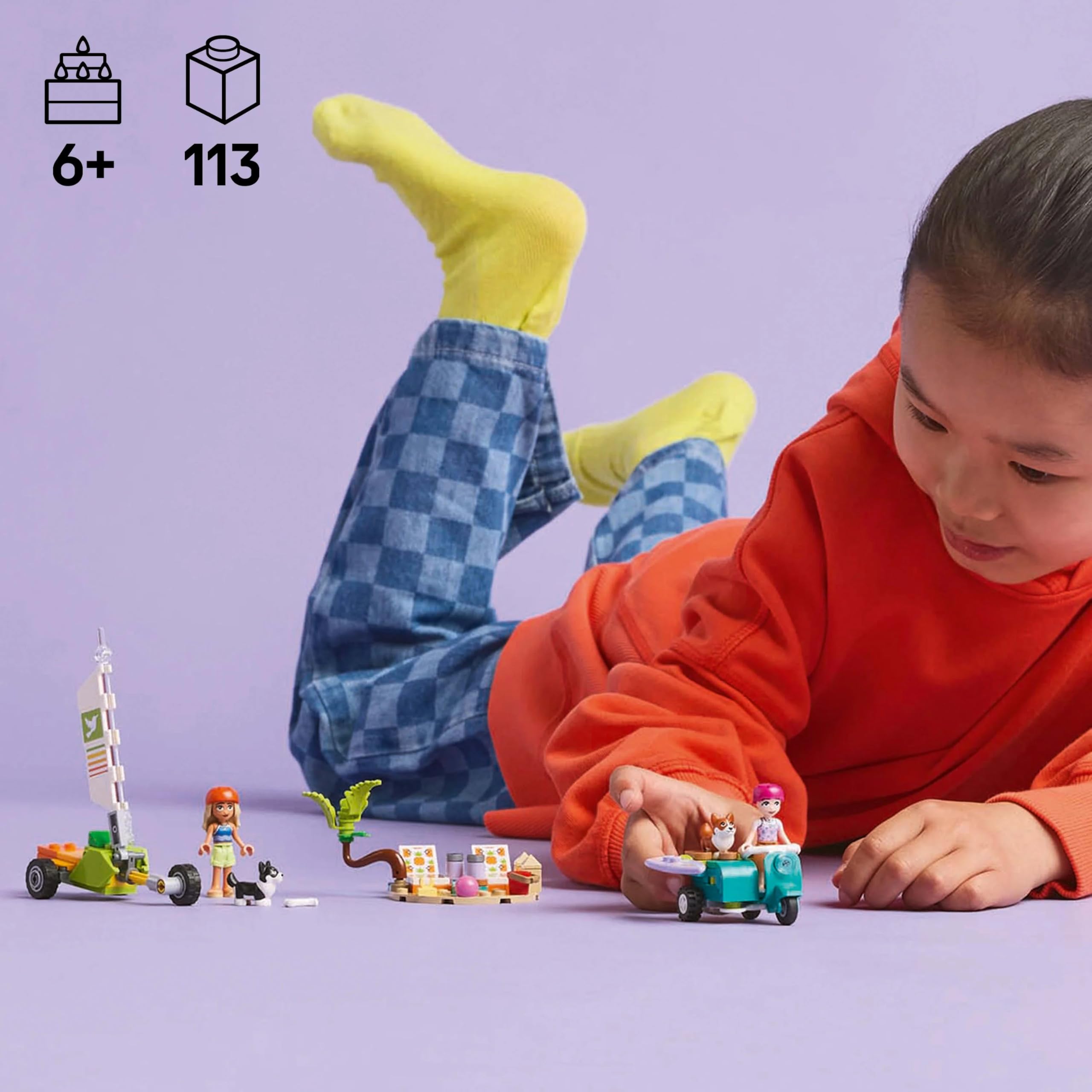 Lego Friends Beach Adventure corgi figures ready for beach antics.