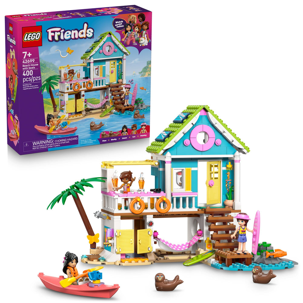 LEGO Friends Beach House with Seals porch scene inviting imaginative seaside play