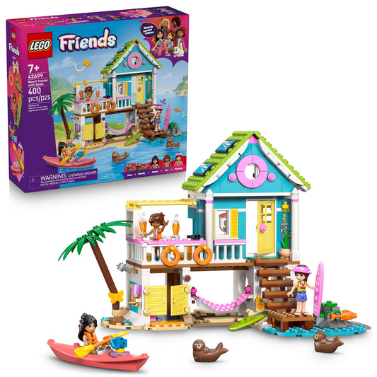 LEGO Friends Beach House with Seals porch scene inviting imaginative seaside play