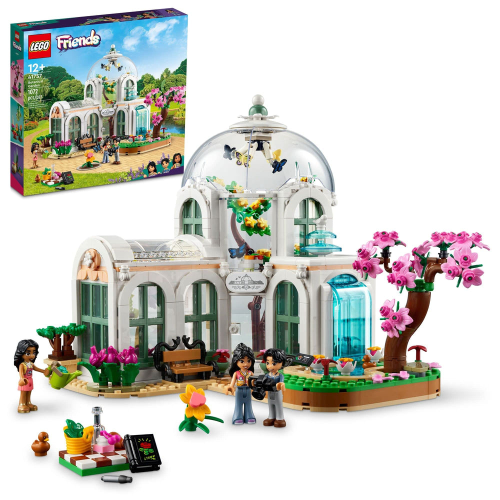 LEGO Friends Botanical Garden 41757: dome butterflies rotate for real-world butterfly observation.