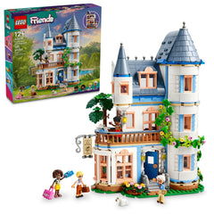 LEGO Friends castle bed and breakfast exterior inspires imaginative hotel adventures.