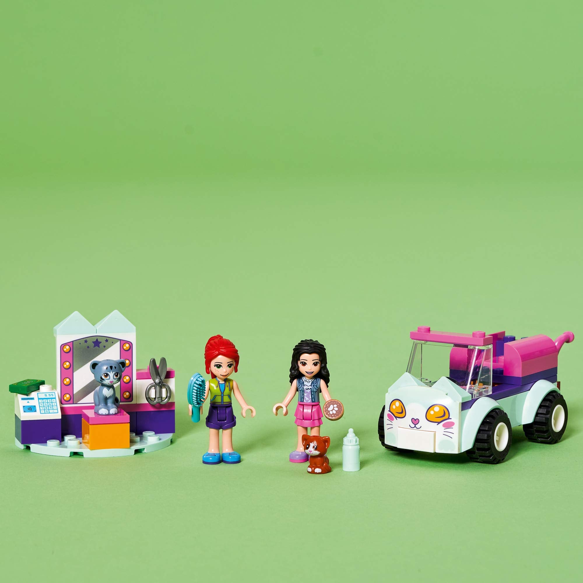 LEGO Friends Cat Grooming Car salon details for flexible play