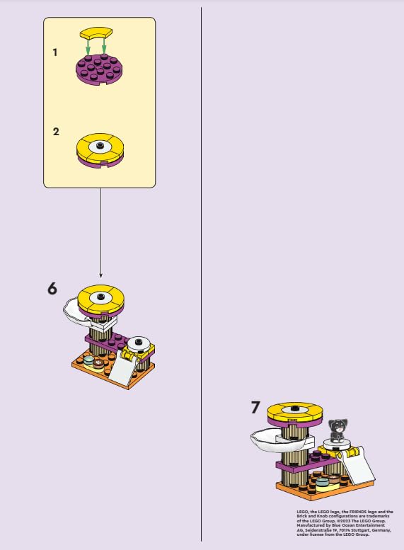LEGO Friends Cat Tree with Kitten Shadow: foil bag packaging ensures safe delivery