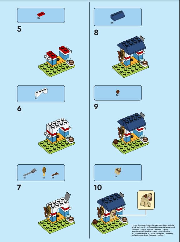 LEGO Friends charming playset supports pretend bakery visits and care roles.