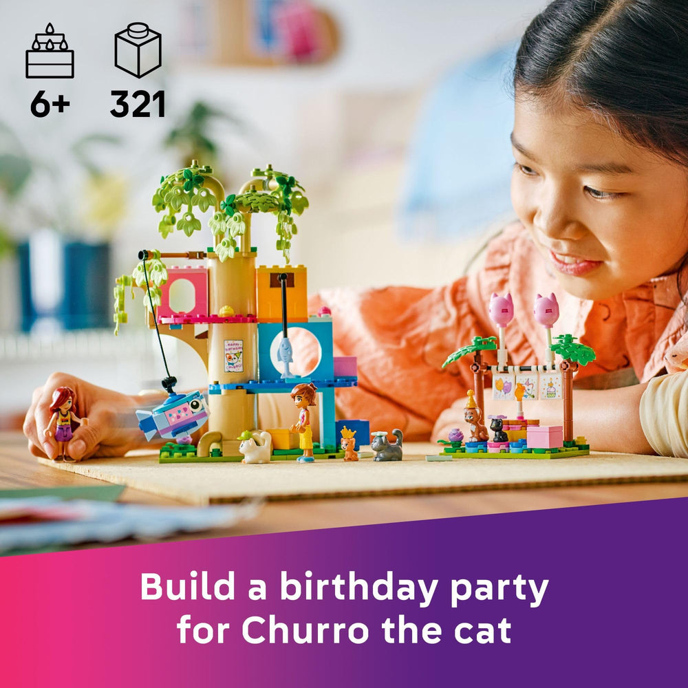 LEGO Friends Churro cat figure highlights beloved character for storytelling adventures.