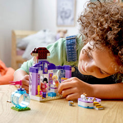 LEGO Friends Doggy Day Care grooming area highlighting pretend pampering and care.