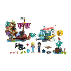 LEGO Friends Dolphins Rescue Mission submarine gliding creates immersive underwater play with Stephanie