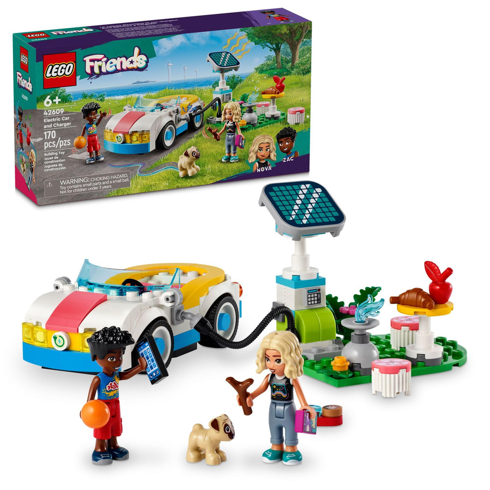 LEGO Friends Electric Car and Charger car view boosts imaginative play and storytelling