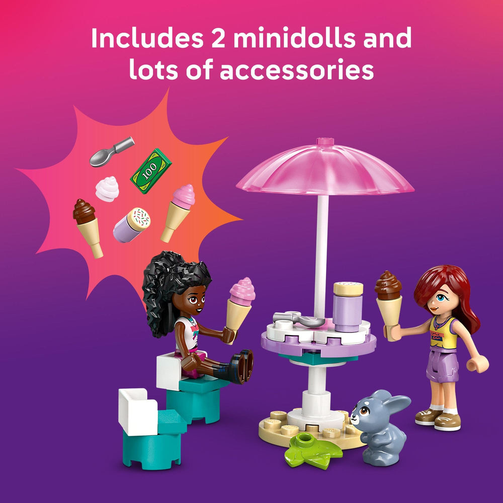 LEGO Friends Elsa D minidoll with toppings supports pretend snack moments
