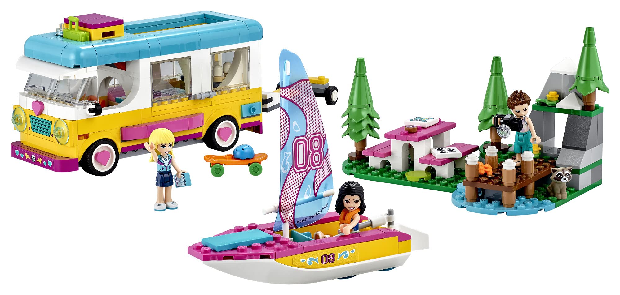 LEGO Friends 41681 roof access highlights easy interior exploration and gear access.