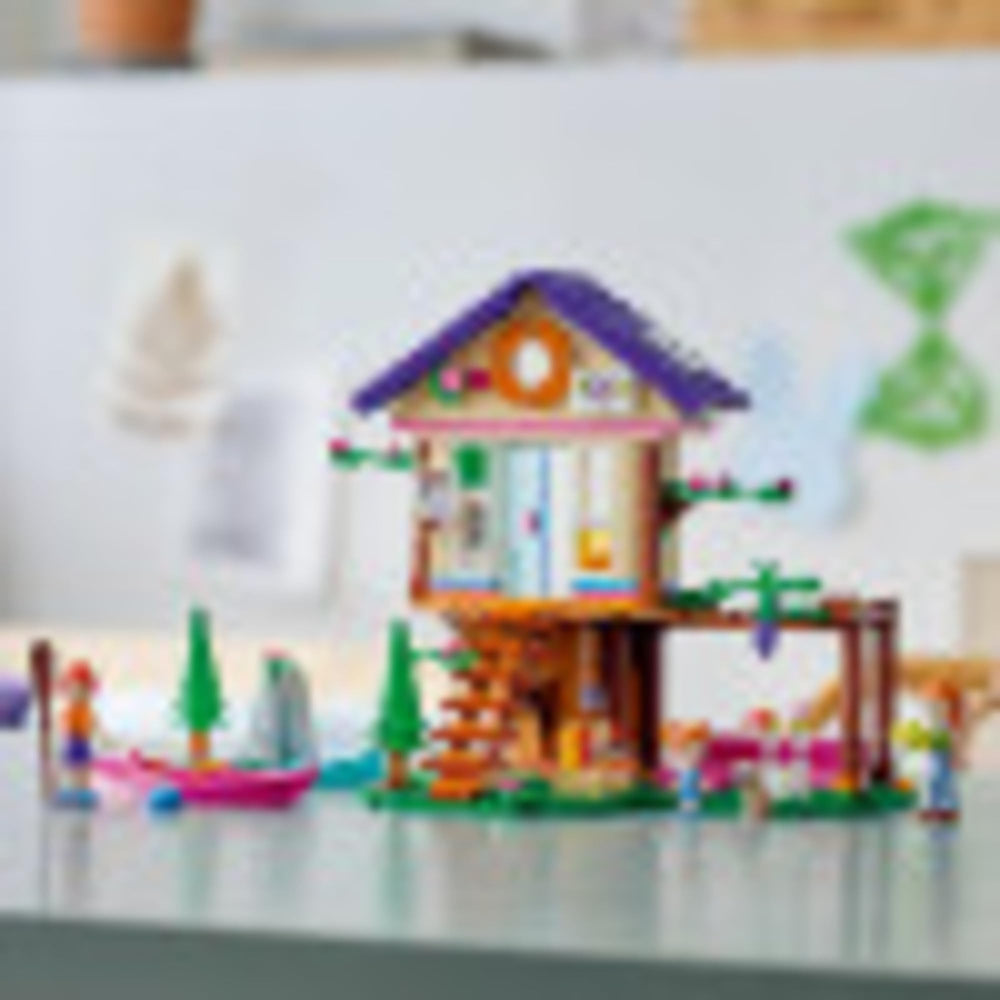 LEGO Friends Forest House 41679 exterior tree-house view for nature adventures