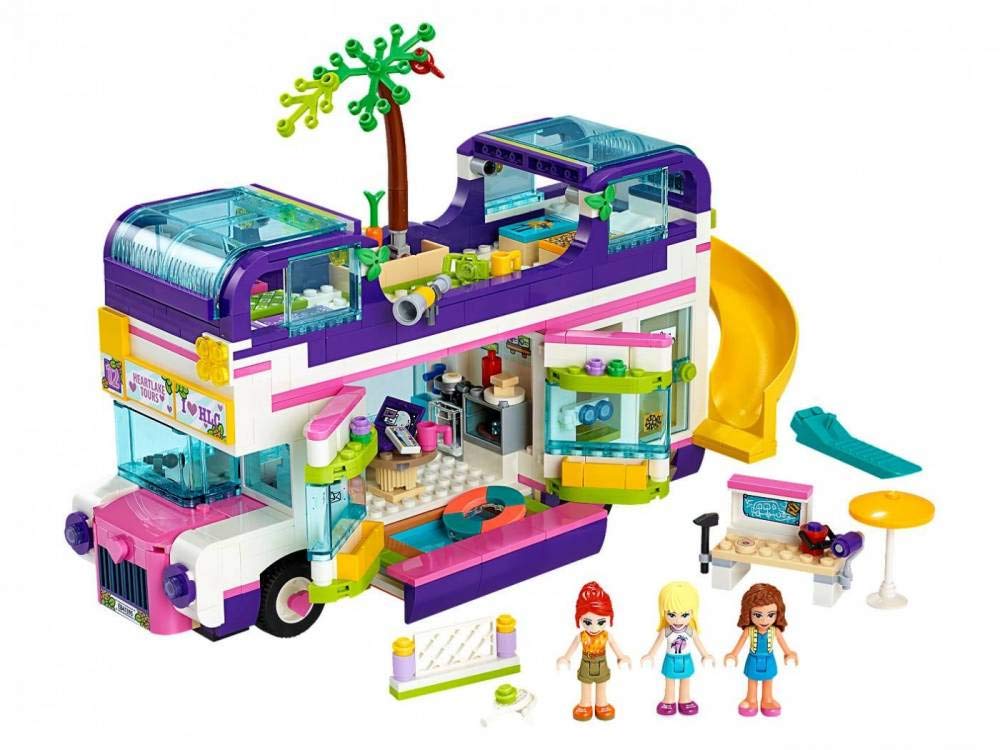 LEGO Friends Friendship Bus 41395 top deck view for stargazing adventures.