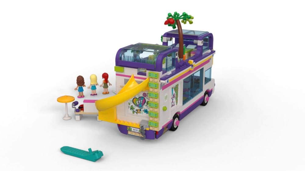 LEGO Friends Friendship Bus 41395 winch feature for rescue and pretend maintenance.