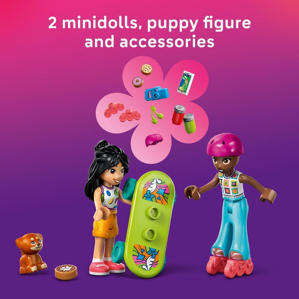 LEGO Friends cooler transforming into a picnic table for snack breaks.