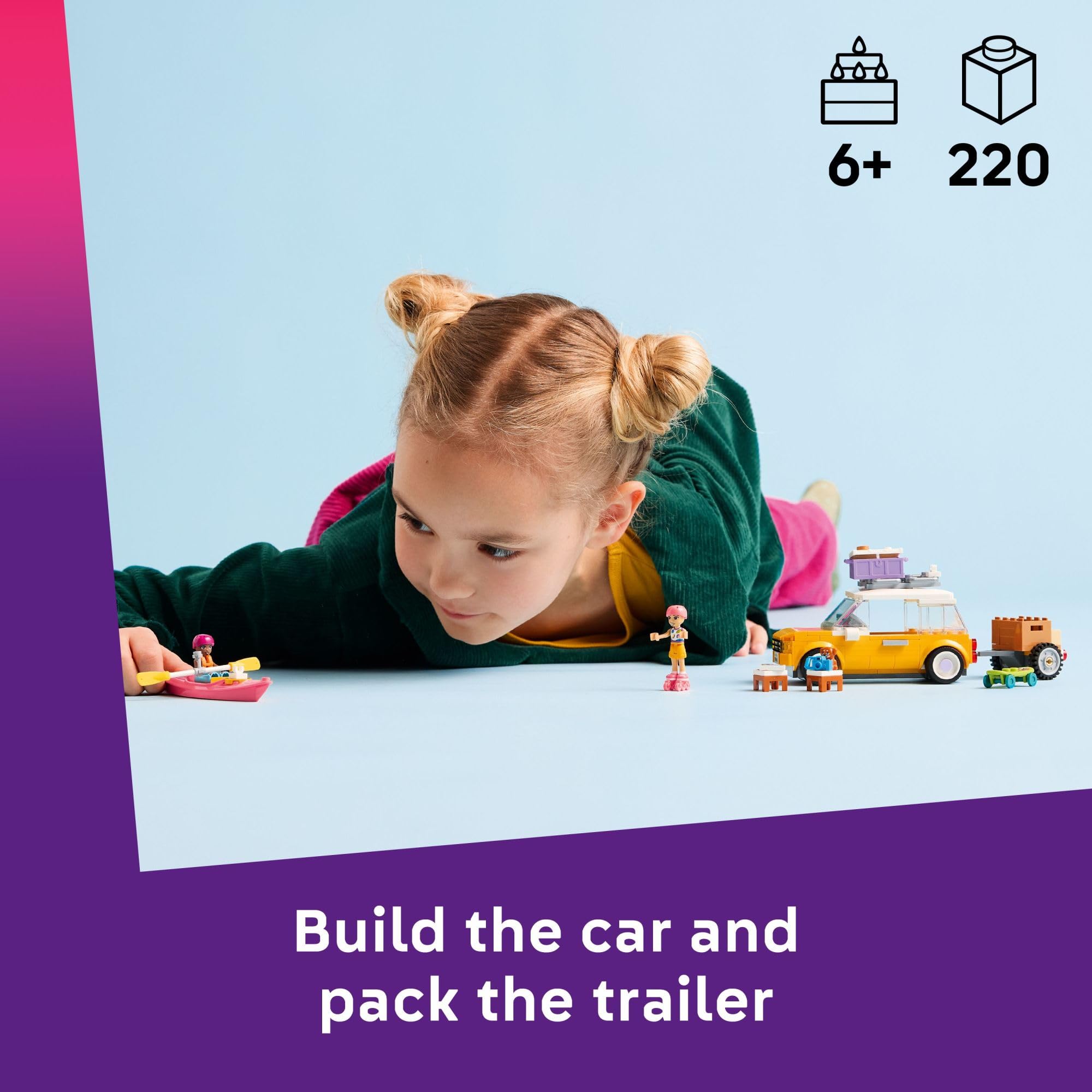 LEGO Friends kayak accessory for pretend water adventures in playtime.