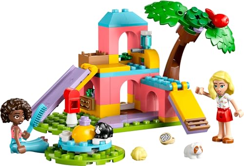 LEGO Friends Guinea Pig Playground slide view highlighting action play and grooming moments
