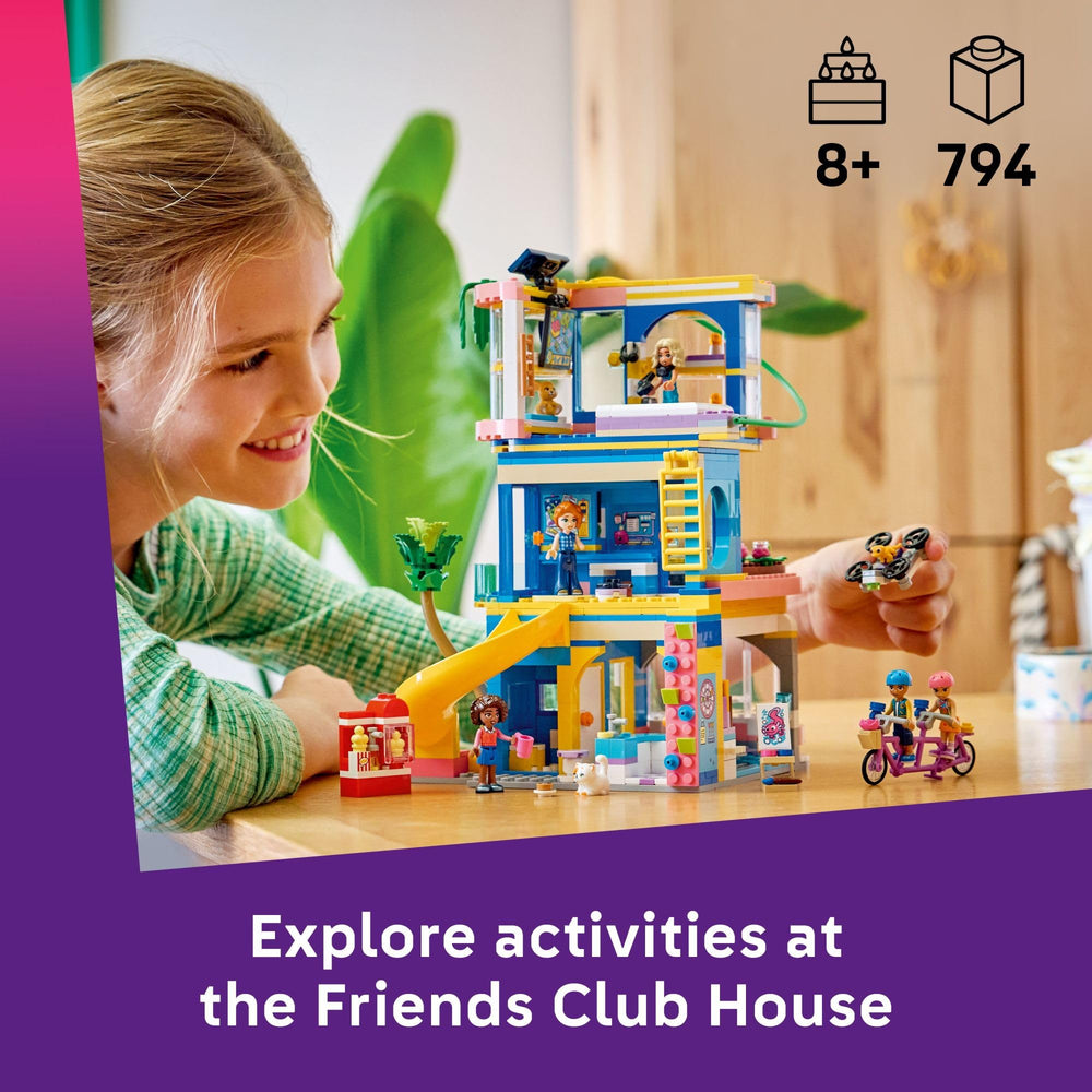 LEGO Friends Heartlake City Club House slide promotes active play