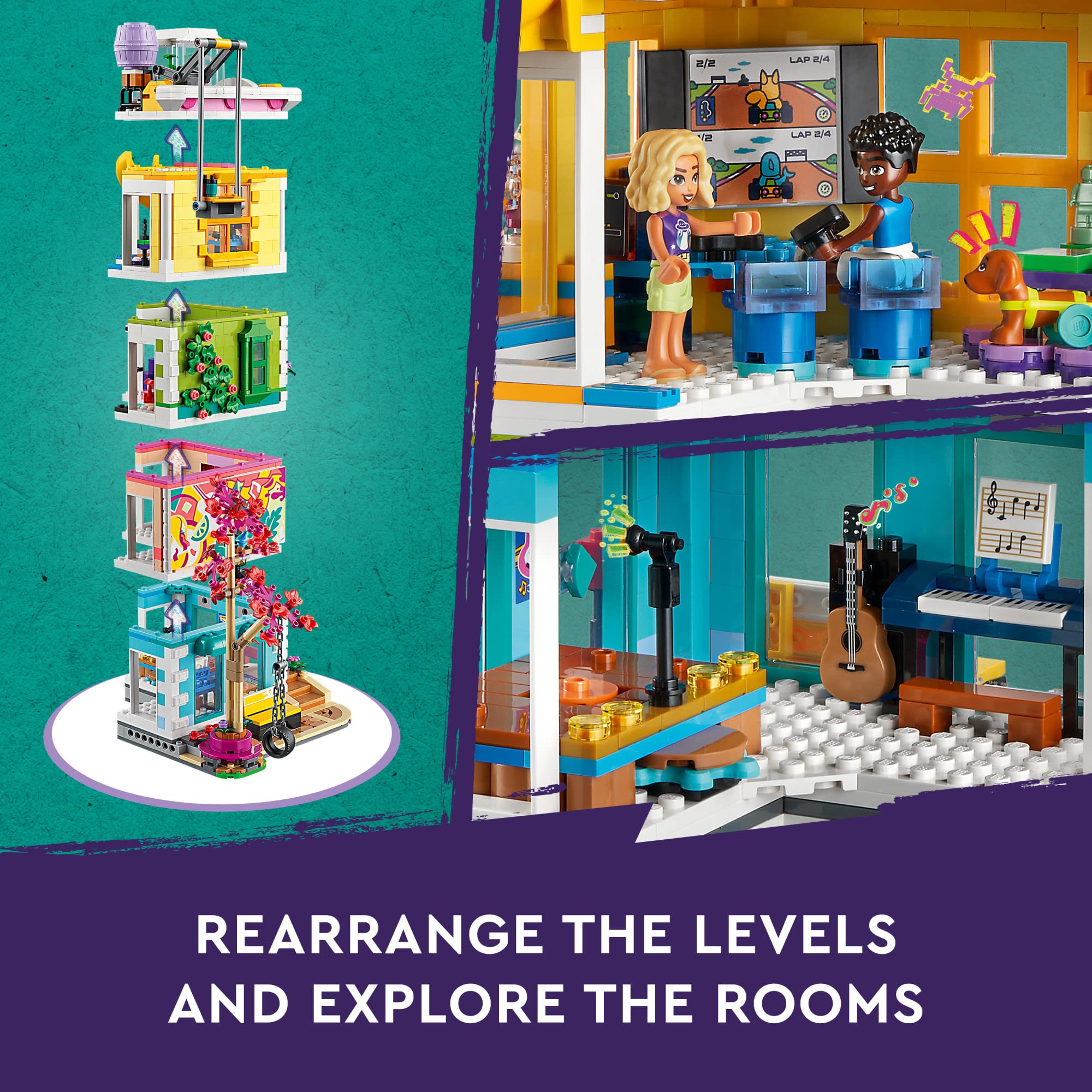 LEGO Friends Heartlake City Community Center art studio with Liann for creative crafting.