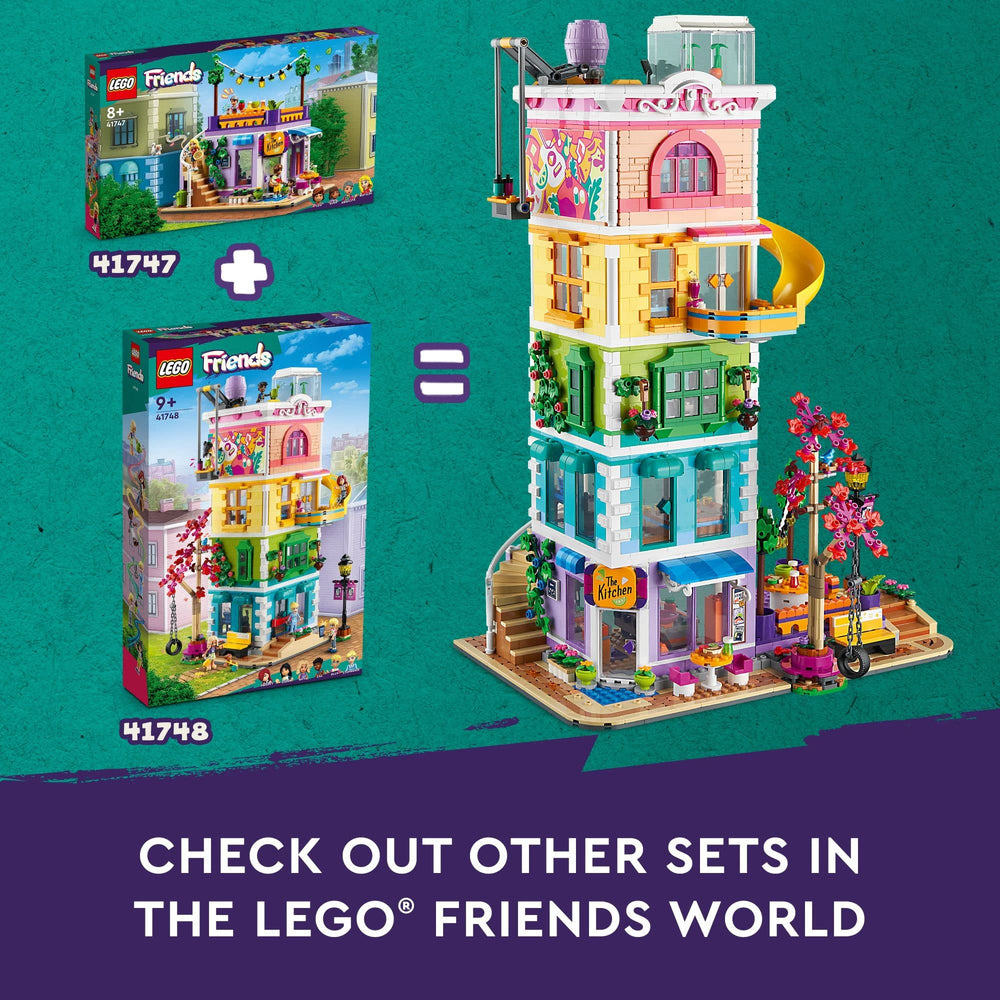LEGO Friends Heartlake City Community Center chill-out zone with Nova and Zac.