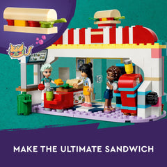 LEGO Friends Heartlake Diner interior with seating sparks social storytelling.