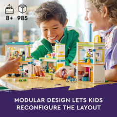 Art room setup promotes creativity with bricks.