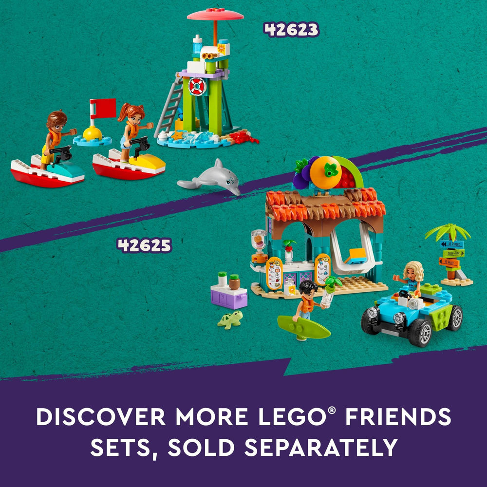LEGO Friends Heartlake Water Park shower area for realistic play.
