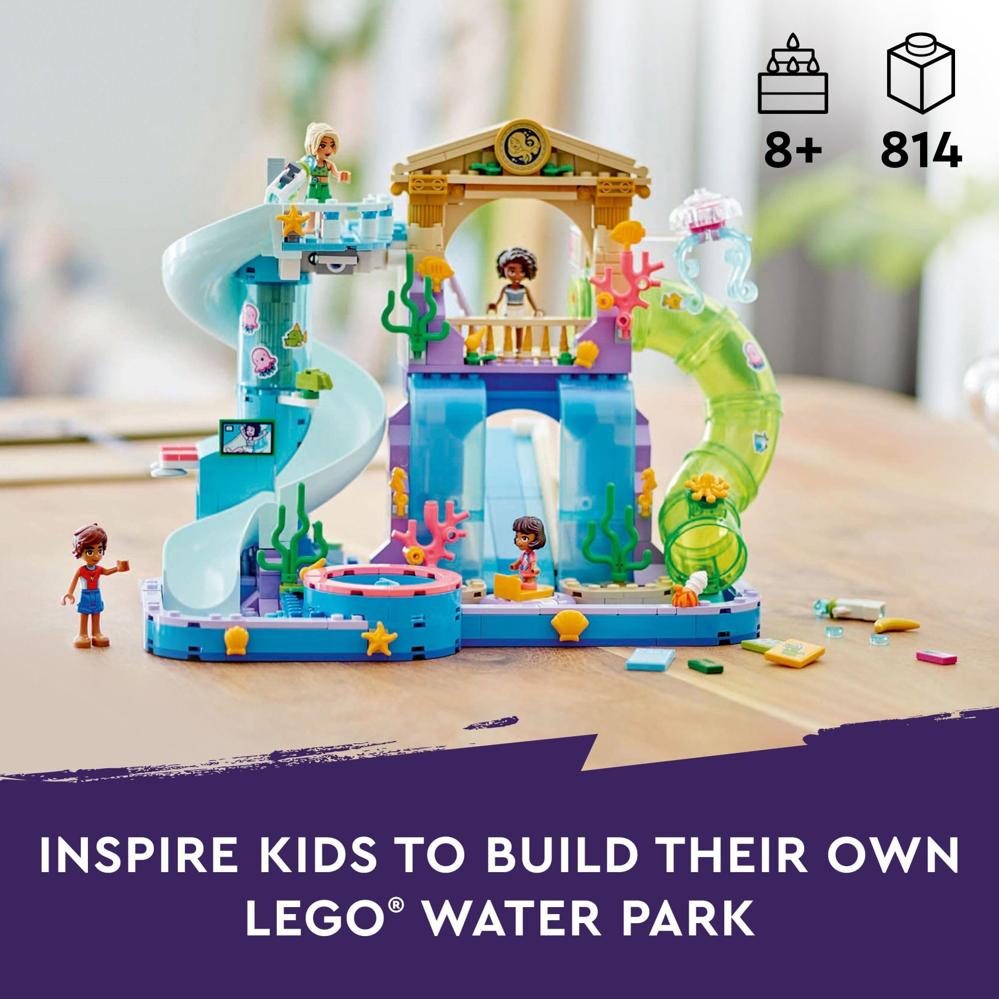LEGO Friends Heartlake Water Park whirlpool for group storytelling.