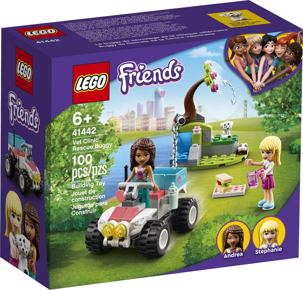 LEGO Friends hinged tree trap enabling dramatic rescue storytelling and problem-solving.