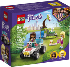 LEGO Friends hinged tree trap enabling dramatic rescue storytelling and problem-solving.