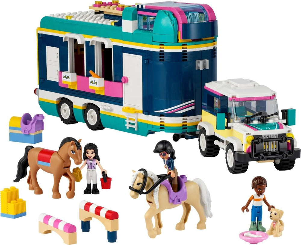 LEGO Friends dog figure with trailer, adds loyal sidekick to playtime