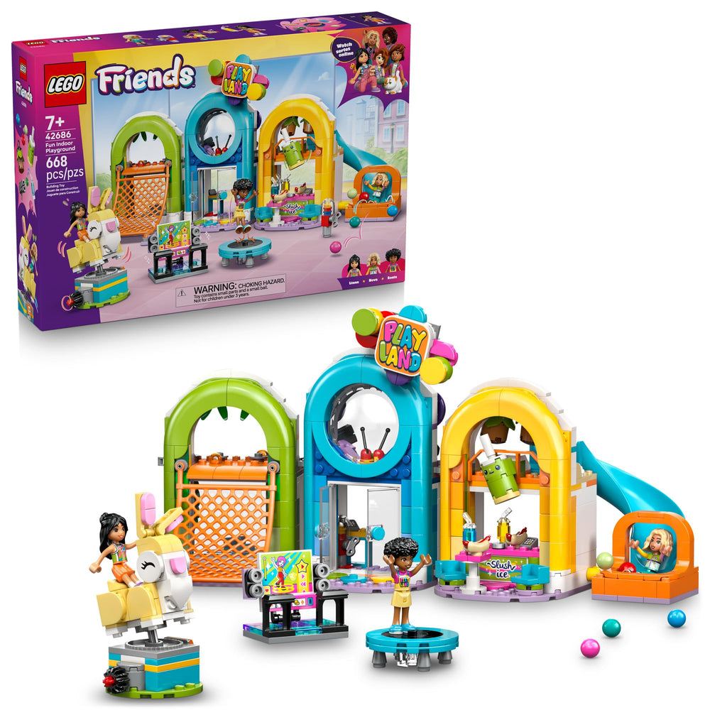 LEGO Friends indoor playground overview enabling imaginative pretend play.